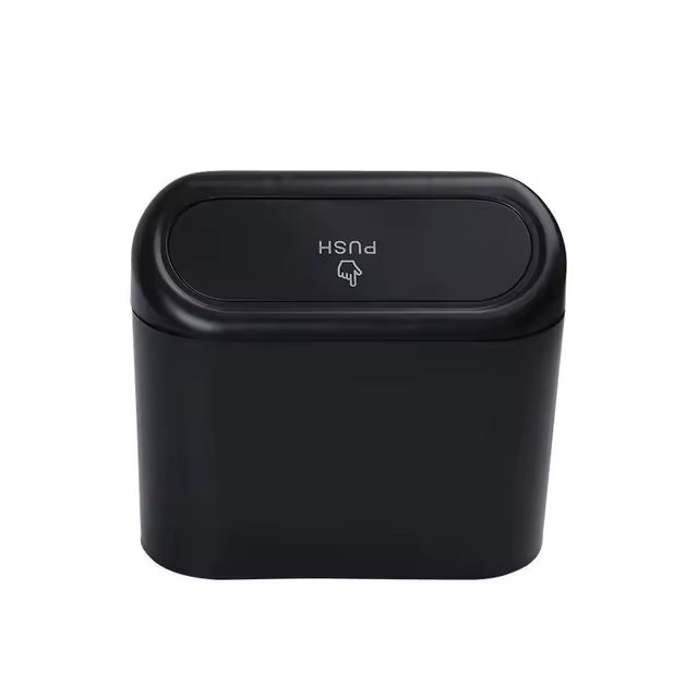 Cubo de basura para coche, caja de almacenamiento colgante para basura de vehículo, cubo de basura cuadrado negro, accesorios de Interior de coche