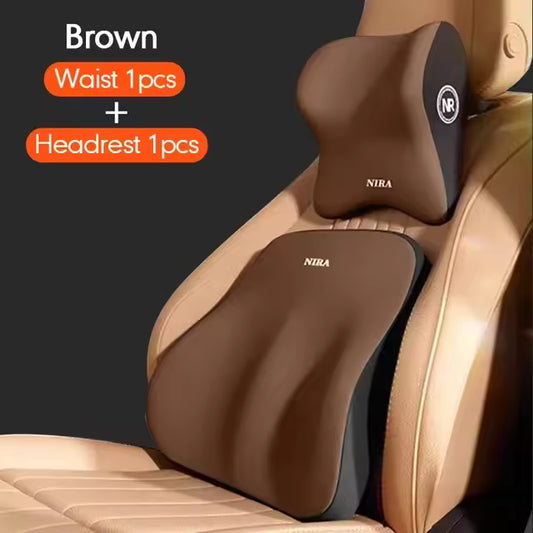 Reposacabezas Universal de espuma viscoelástica para coche, cojín Lumbar para espalda, almohada Lumbar cómoda para el cuello, accesorios generales para el coche