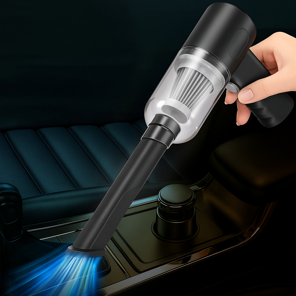 Rodax MiniVac 9000 – Aspiradora Portátil para Carro, 9000 Pa, USB, Húmedo/Seco