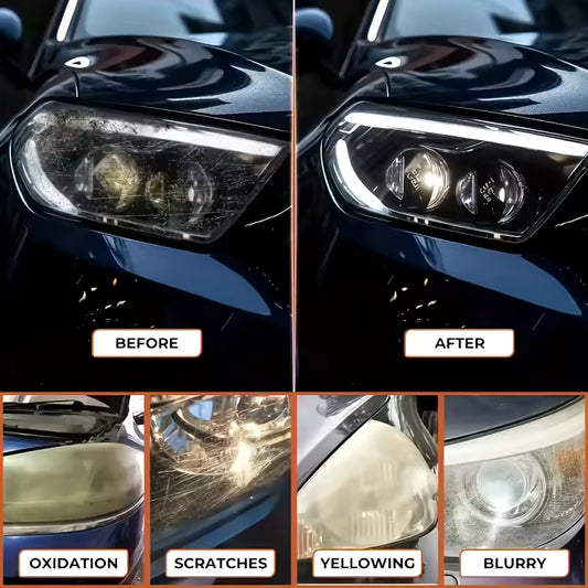 Kit de pulido para restauración de faros de coche, eliminador de arañazos y limpiador de oxidación, pasta reparadora para montaje de faros